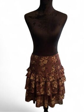 Ralph Lauren Ruffle Mini Skirt -Plum